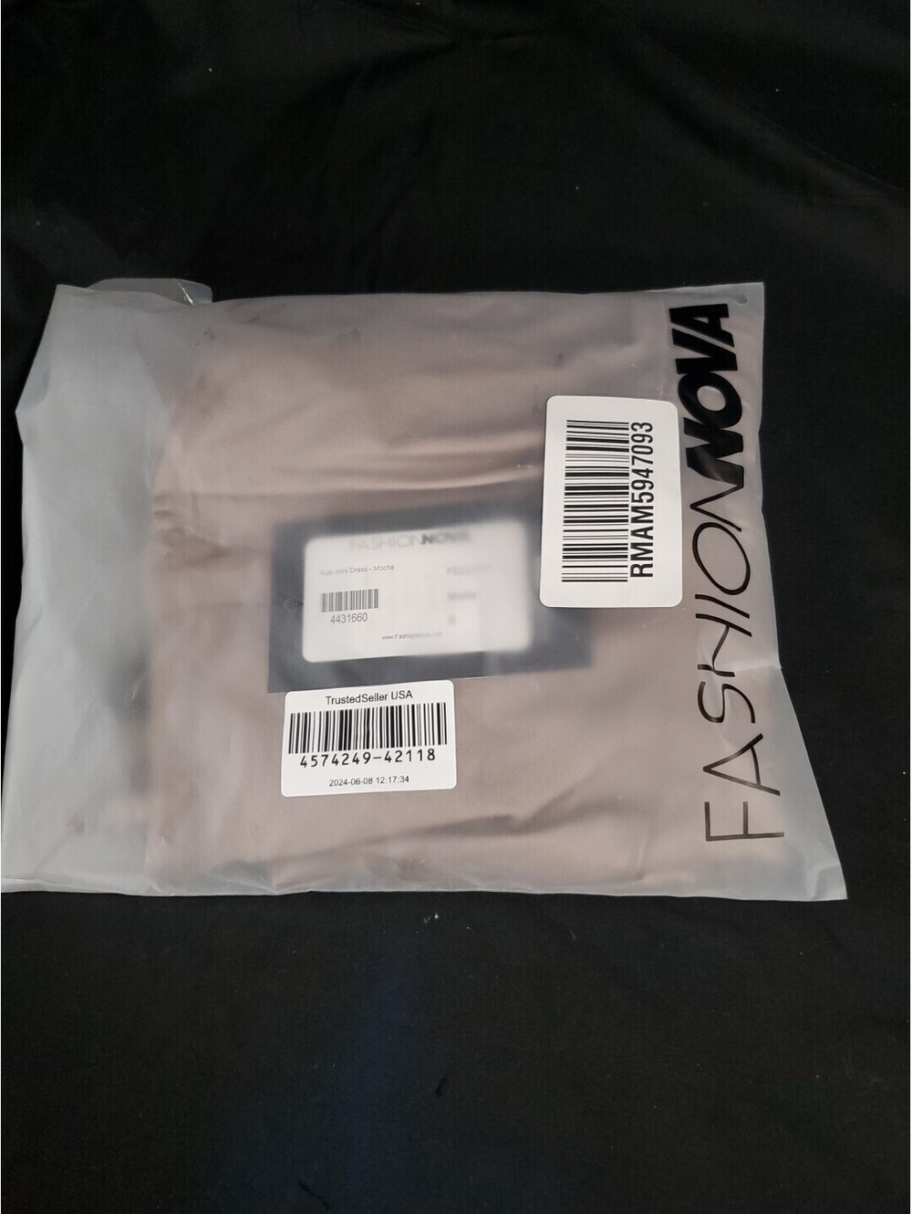 Fashion Nova Women's Rubi Mini Dress Mocha Beige Sz. S NEW - Picture 4 of 5